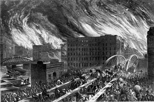Many people suffered and died in the Great Chicago Fire and many of those peoples ghosts are still said to roam about Chicago.