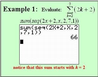 Maths - How to use SIGMA Notation - Manually and with a TI Calculator ...