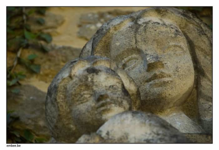 The sculpture looked more like that of an elder sister attempting to contain her baby brother than that of a mother and her child.