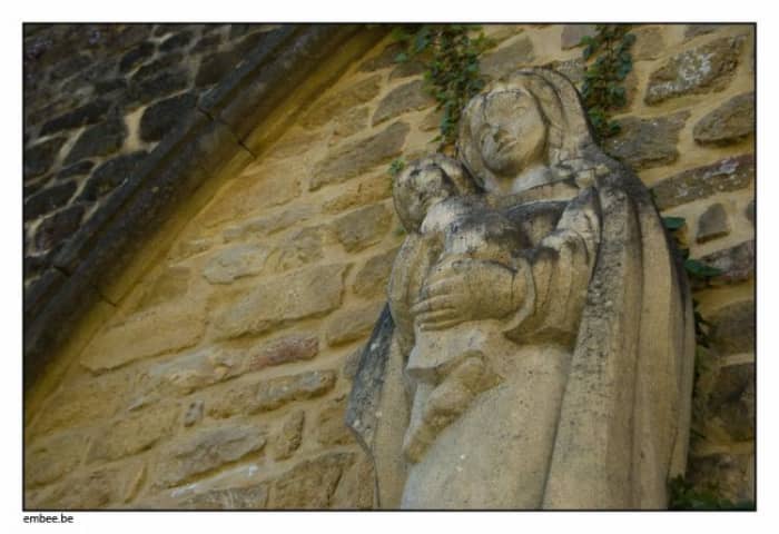 And yet this madonna, with her enigmatic little smile, appeared more like an eight- or nine-year-old girl holding a baby.