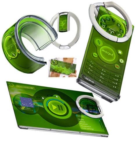 Nokia's new Morph concept phone would use nanotechnology to give it a flexible body with a transparent display that could be re-shaped depending on the user's needs, a far cry from today's solid and chunky devices. Even the electronics inside it woul