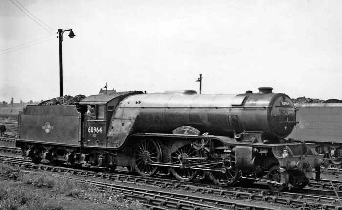 V2 60964 'The Durham Light Infantry' at York in 1958. She had received her name the month before