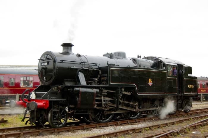 Preserved Fairburn 42085 attends a celebration of LMS motive power at the National Railway Museujm, York