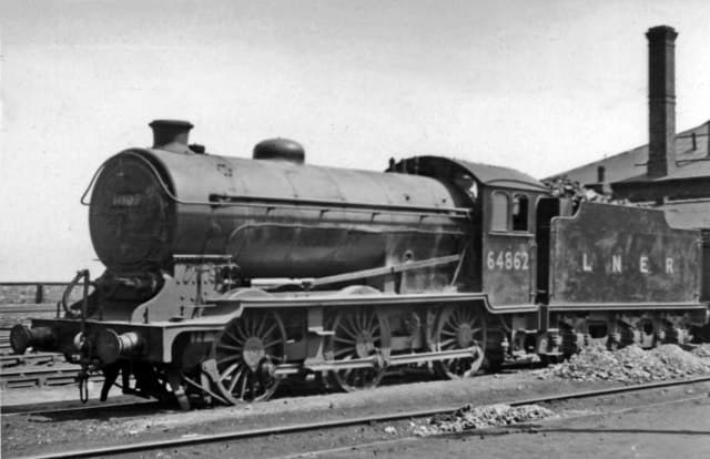 J39 64862 of West Hartlepool (51C) shed basks in the sunshine at home - must be early in British Railways days, with 4,200 gallon tender still marked as 'LNER'