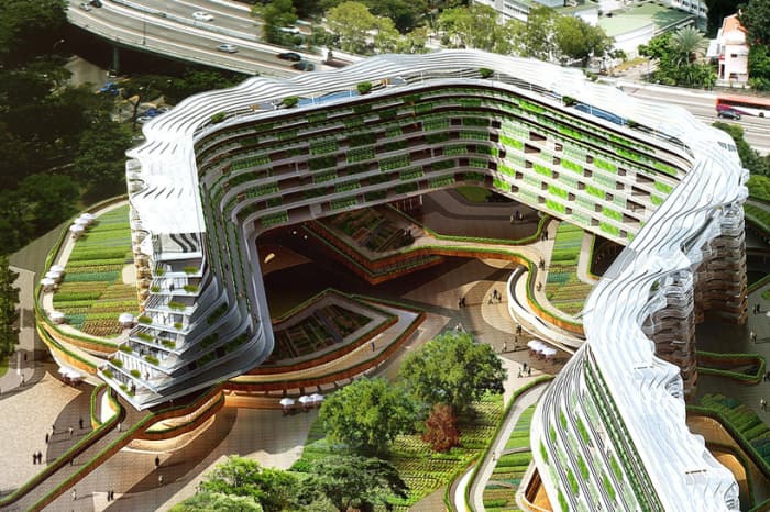 Residential Living with Urban Farming Conceptual project by SPARK in Singapore, designed to address the issue of Singapore ’s rapidly aging population