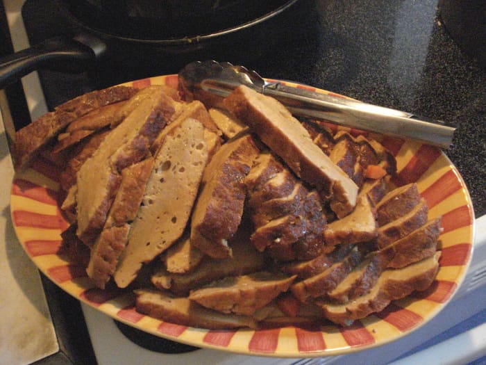 Seitan, or home-made wheat gluten meat, is often served at Adventist potlucks.