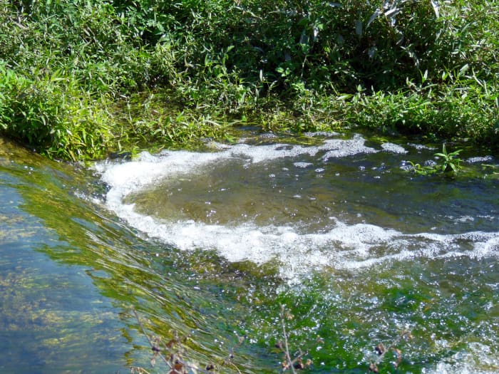 Although the Amadorio is called a river it is in fact most of the time only a small slow moving stream.