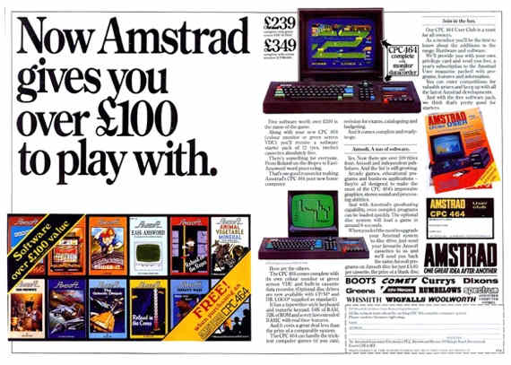 A nice brochure giving plenty of detail about the Amstrad CPC 464 computer