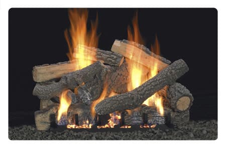 empire comfort vent-free gas fireplace burner is used for both vented and ventless gas fireplace applications. this gas log set is the ponderossa wit thirteen logs.