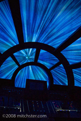 At the speed of light we will not see streaks of light like this, instead we will see distant stars and galaxies as points of light since they are so far away.