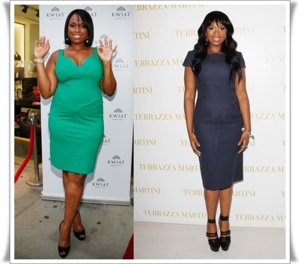 Singer and Academy Award winning actress Jennifer Hudson - before and after she lost 35 lbs on Weight Watchers. Photo: courtesy of fashiondailybomb.co
