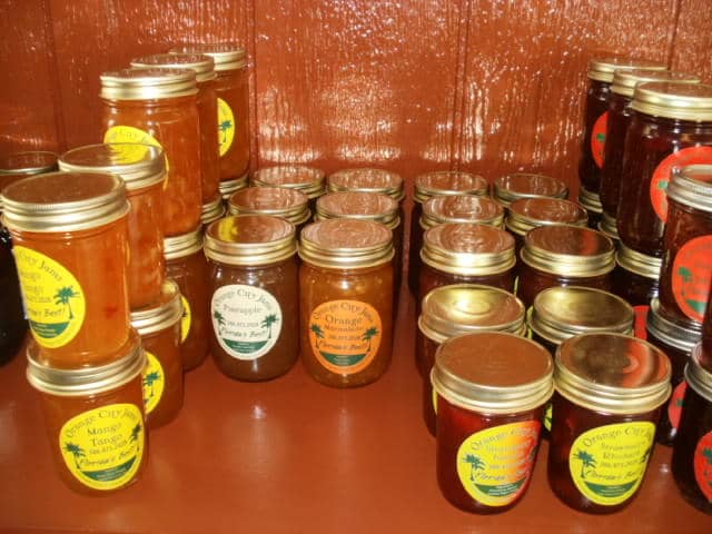 Locally made organic jams and canned goods available at Wild Hare Kitchen and Garden Emporium