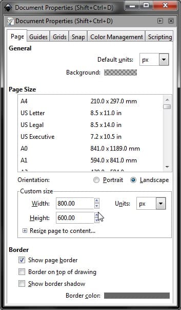 inkscape window layout