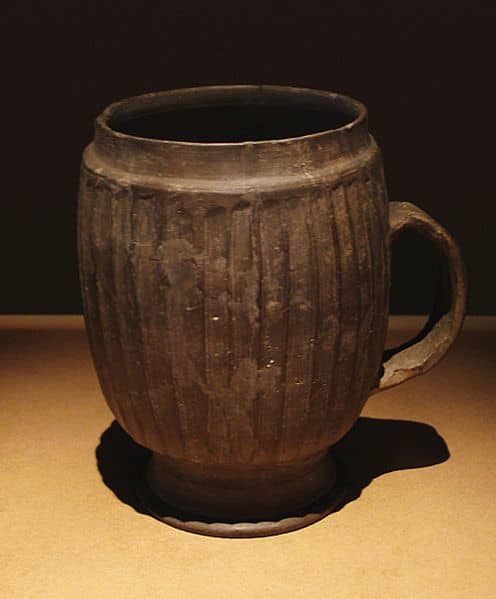 A mug made on a potter wheel in the Late Neolithic Period (ca. 2500-2000 BCE) in Zhengzhou, China. source Wikipedia - history of coffee mugs