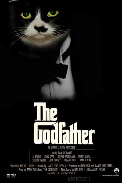 "Godfather Cat Poster" When Princess Pretty Cat heard the boys talking about the power of the Godfather, she decided to take the chance her true identity would not be discovered. The old tomcats from the block still don't know her secret.