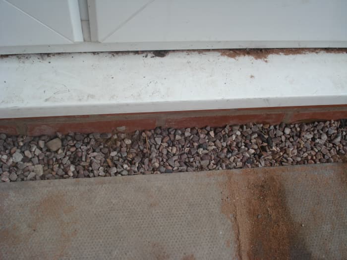 Gravel margins allow for small measuring errors as well as preventing splashback from rain making your wall damp
