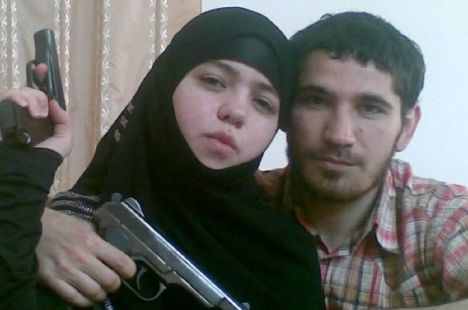 The Chechen terrorist couple Umalat Magomedov & his 17 year old wife, Djennet Abdurahmanova from Dagestan, Magomedov was killed by Russian Elite Forces in Dec 2009. His young bride & another female terrorist died in a suicide bombing in March 2010