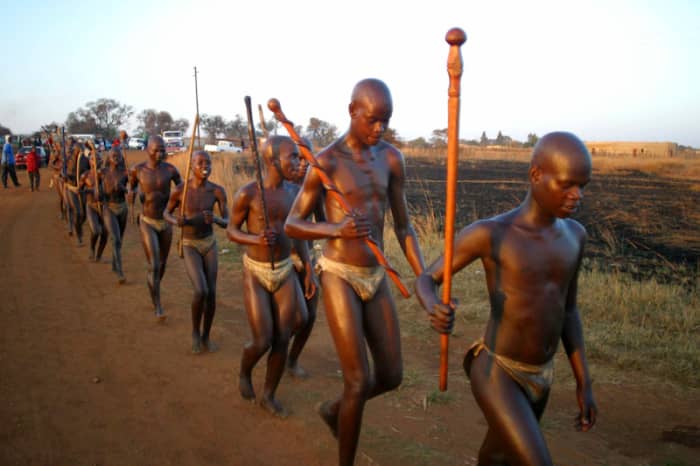 Young Ndebele men have just finished their initiation stint wherein they were interned for two months and learning the responsibilities of a man