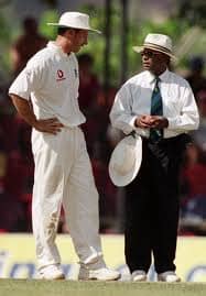 Former England captain Nasser Hussain is probably asking Bad Call Cooray about a recent decision.