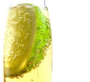 Effervescence is a product of the reaction between limestone and vinegar. Effervescence occurs in soda, beer and wine.