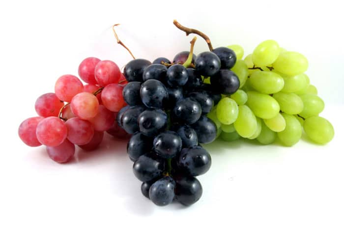 Grapes are full of anti-oxidants but also full of pesticides. Buy organic when possible