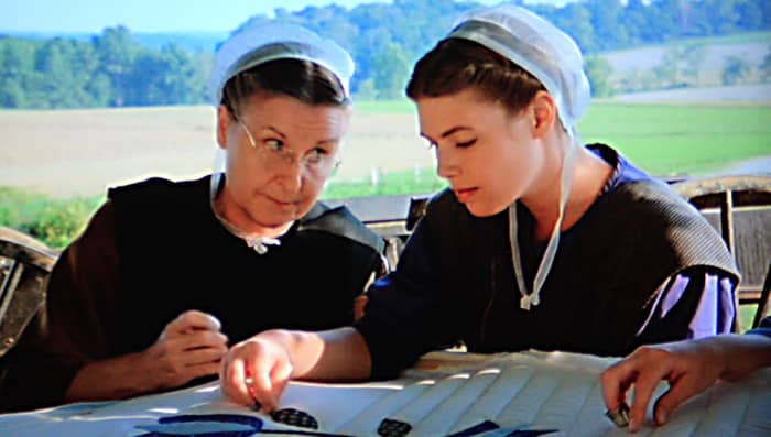 A friendly Amish woman confides in Rachel that her dalliance with an 'outsider' is the gossip of the community during a bout of needlework - not a form of craft which is featured very often in murder crime dramas!