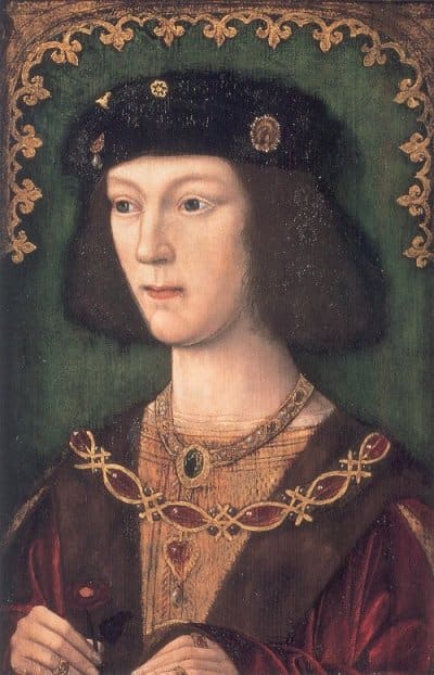 Portrait of eighteen year old Henry VIII at the time he married Catherine of Aragon, 24 years old.