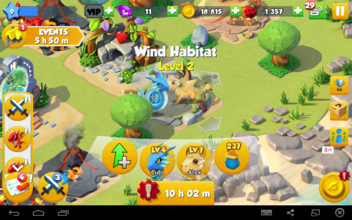 upgrade habitat to level 7 dragon mania legends quackalakes