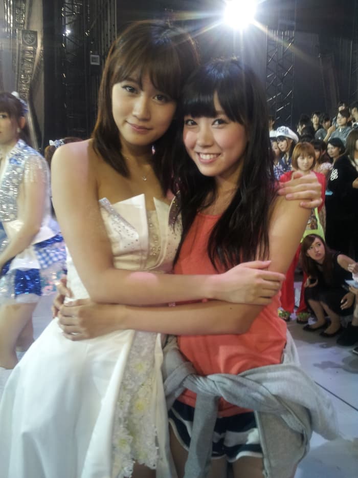 Miyuki Watanabe (right) is pictured here with Atsuko Maeda back in August 2012. Maeda graduated from AKB48 after seven years with the group.