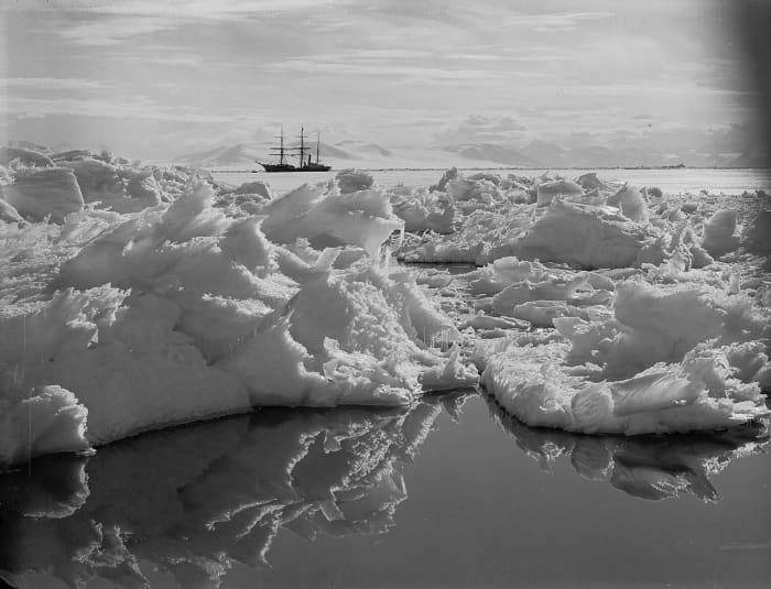 "Beautiful broken ice, reflections and Terra Nova" January 7th, 1911