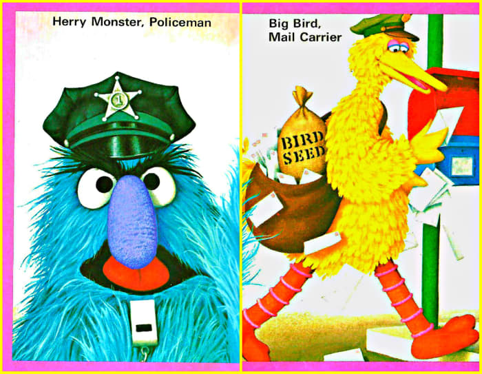 Wonderful photo art of Charles P. Rowen, Herry the Monster ans a Sesame Street Policeman, and Big Bird ans a Sesame Street Mail Carrier. The magical world of Jim Henson's Muppets is brought to life by Charles Rowen and his camera ...