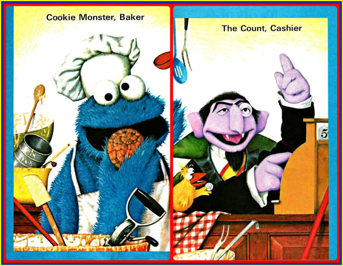 Cookie Monster toe Cook, and The Count the Cashier ... Both working hard on Sesame Street. These two characters are very popular in the world of Muppets brought to you from the creative genus of Jim Henson ...