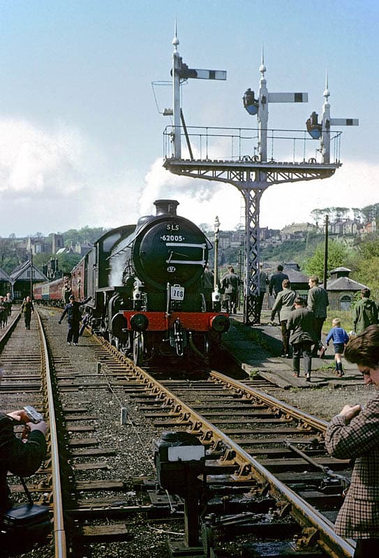 62005, still in British Railways' hands on the 3 Dales Railtour, May 1967. Later that year Viscount Garnock bought the engine as a source of spares for his K4 2-6-0 'The Great Marquess' before handing her over to NELPG