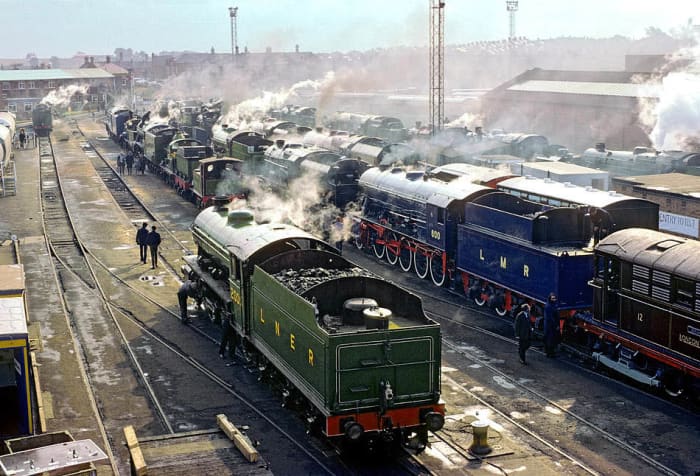 The K1 in LNER Darlington green livery at the 1975 S&DR 150 event, Shildon. The group ballots members by post on their preferred choice of livery after each overhaul