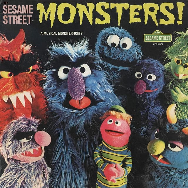Sesame Street "Monsters! A Musical Monster-Osity" Childrens Television Workshop CTW 22071 12" LP Vinyl Record (1975) Jim Henson