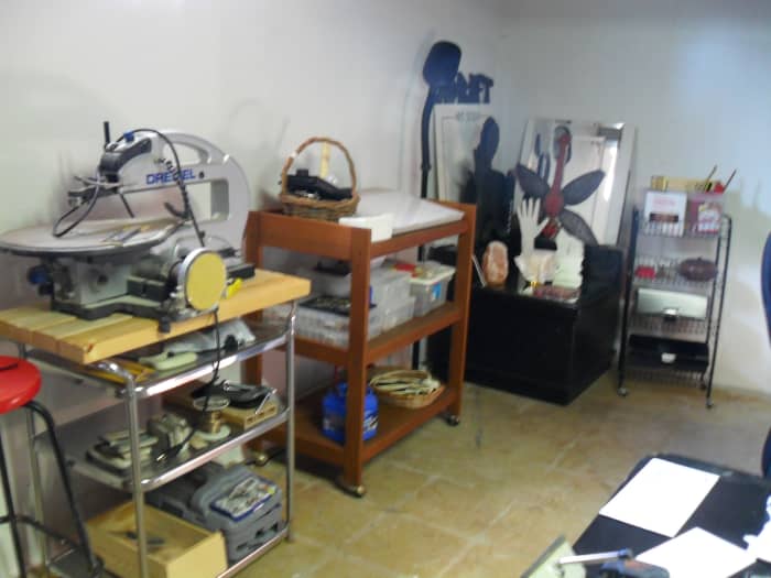 Finally back in my own house, the basement is not what it was but I am able to produce jewelry from here and will be having my first open house this month.