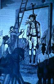 Stede Bonnet, planter-turned-pirate, was hanged by the neck on December 10, 1718 at White Point (now known as White Point Gardens).