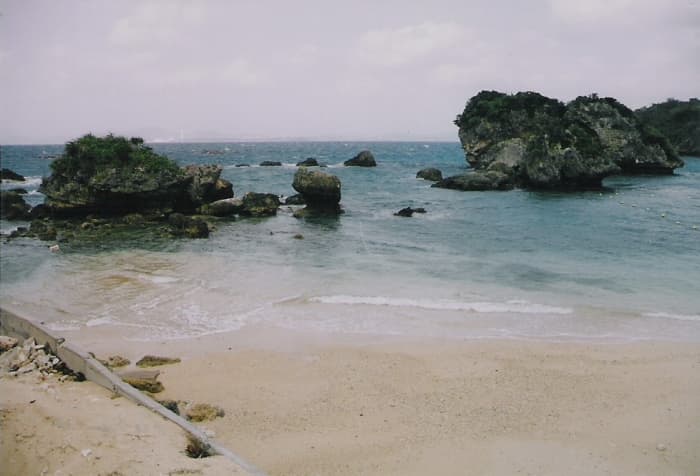 The public beach during the off-season, Ikei Island, just off Okinawa's east coast accessible by the causeway.