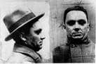 Police photograph of Squizzy Taylor in profile and full face, possibly taken in the 1920s. Photo picturevictoria.vic.gov.au.