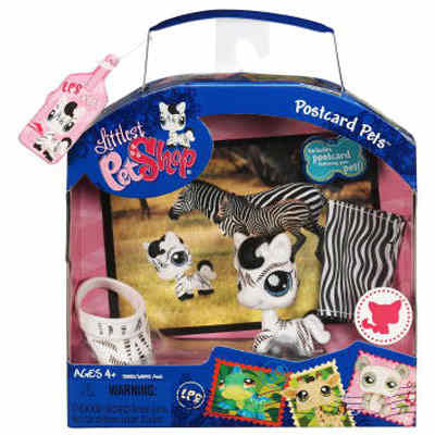 My Littlest Petshop Postcard Pets Zebra figurine is a popular collectible pet in the LPS line by Hasbro. Product images from Hasbro.com