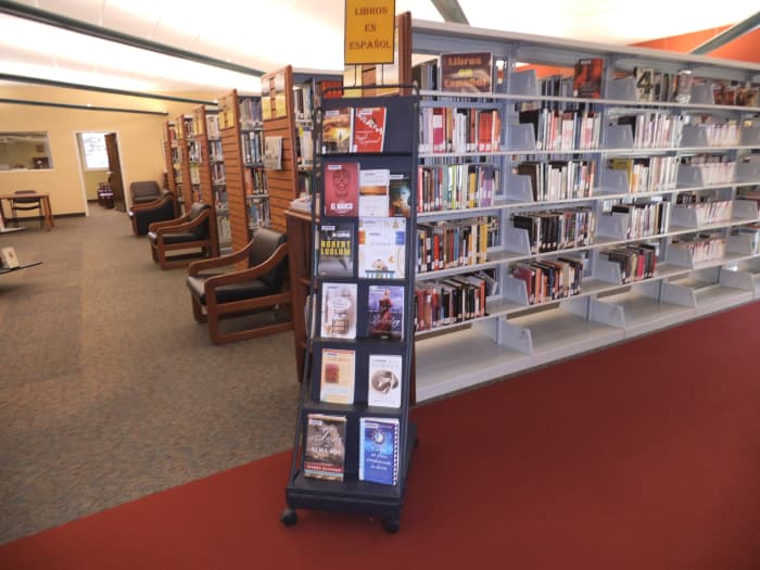 When the display gets depleted, it's easy to change the sign and put fresh books on the rack.