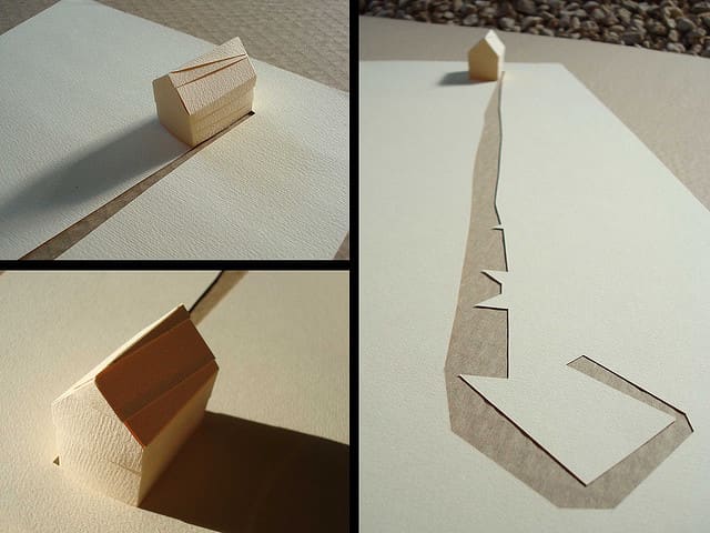 Kirigami = origami combined with paper cutting techniques (kiri-e is the Japanese name for paper cutting).