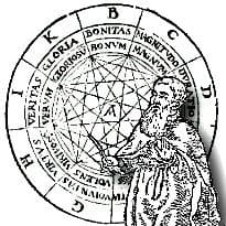 Ramon Llull was the first writer to use the terms and symbols associated with passions, vices, virtues and holy ideas and to place them around a nine pointed diagram surrounded by a circle