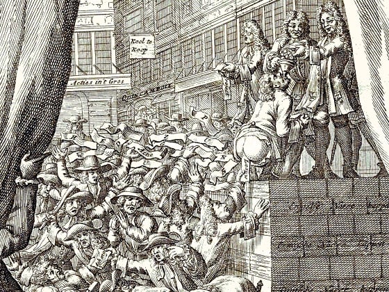 WHEN THE MISSISSIPPI COMPANY BUBBLE BURST A STAMPEDE ENSUED TO EXCHANGE PAPER MONEY FOR HARD CURRENCY