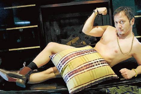 The male body as it is represented in contemporary society - As a gross, bumbling lump of flesh best kept under wraps