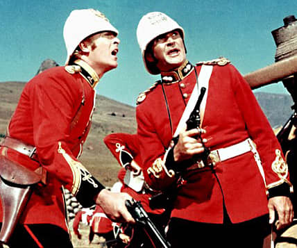 Lieutenants Bromhead and Chard (played by Michael caine and Stanley Baker). Both officers would receive the Victoria Cross for their actions at Rorke's Drift - 2 out of 11 VCs awarded