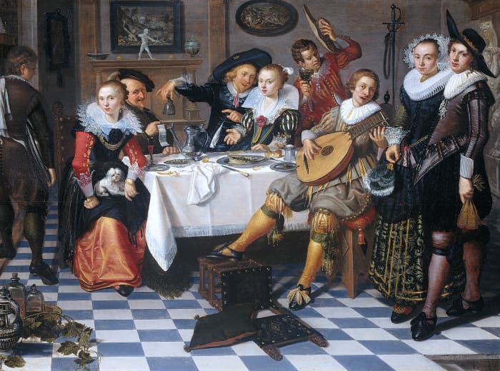 Are you like the guy on the far right of the painting? With the uncomfortable stare, just waiting for the party to be over?
