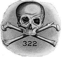 This is the original, and still today, representation of the Skull and Bones Logo of Yale University.