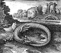 Another form of dialectic expression is seen in the symbol of the uroboro of eternal return and cycles. But the real cycle including synthesis must be seen more as a spiral than a circle.