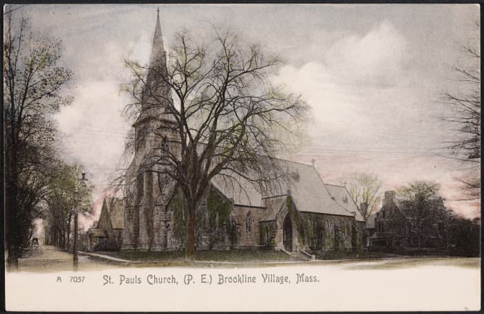 A Young Woman's Life in the 1890s: St. Paul's Church, where Aldan and Eliza married, in Brookline, MA.
